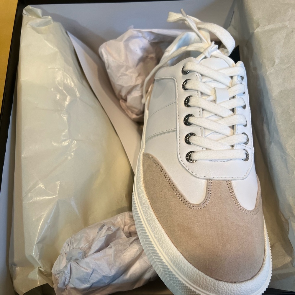 🆕💚 J Slides | Gable White Sand Luxe. Size 10. White and Tan Sneakers - Picture 3 of 6